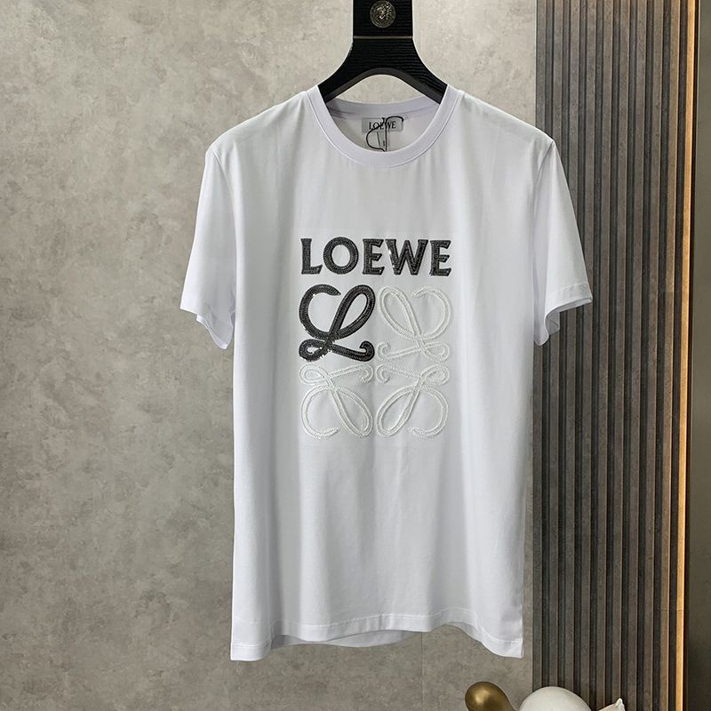 【国内発送】ロエベ プリントコットンジャージーTシャツ 偽物 2色 low40595